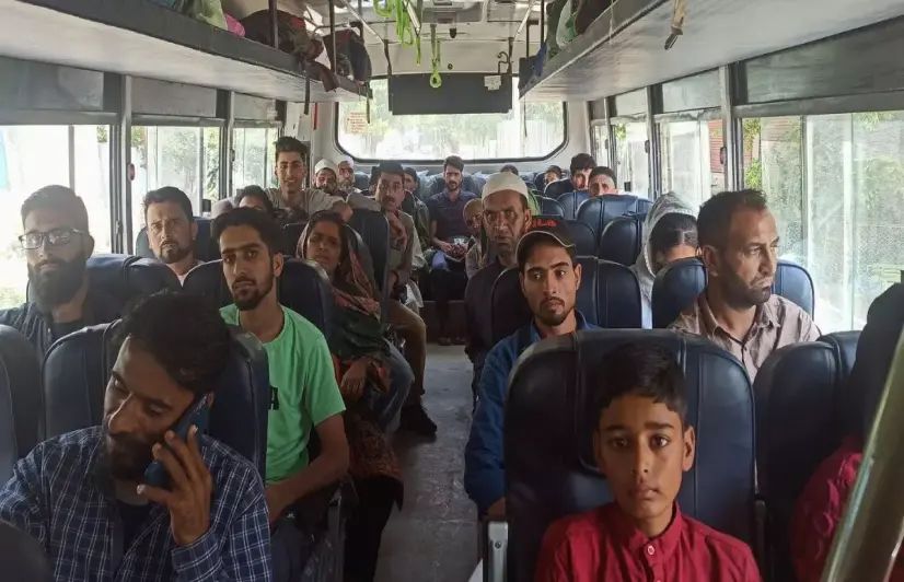 This bus connects border villages to the heart of Kashmir