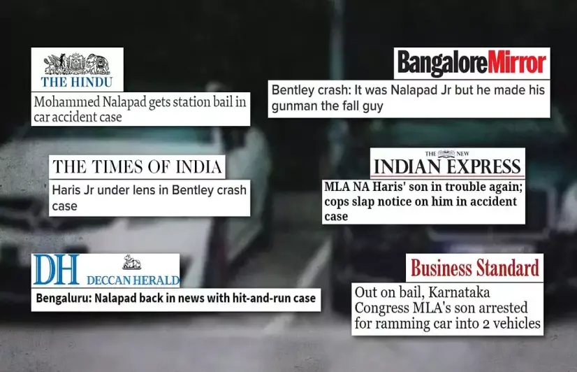 Two car crashes in Karnataka involving Congress MLA’s son and BJP minister’s son. Guess which got more media attention?